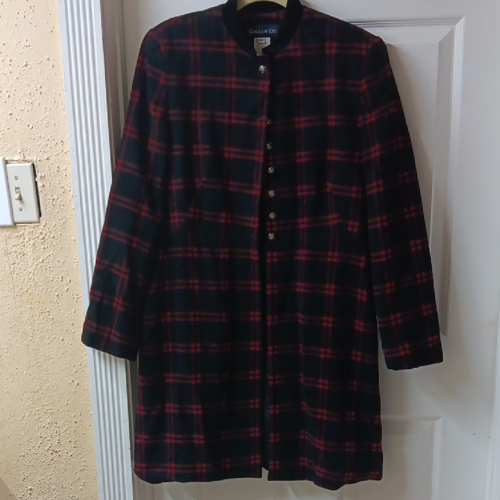 Chaps Plaid Coat